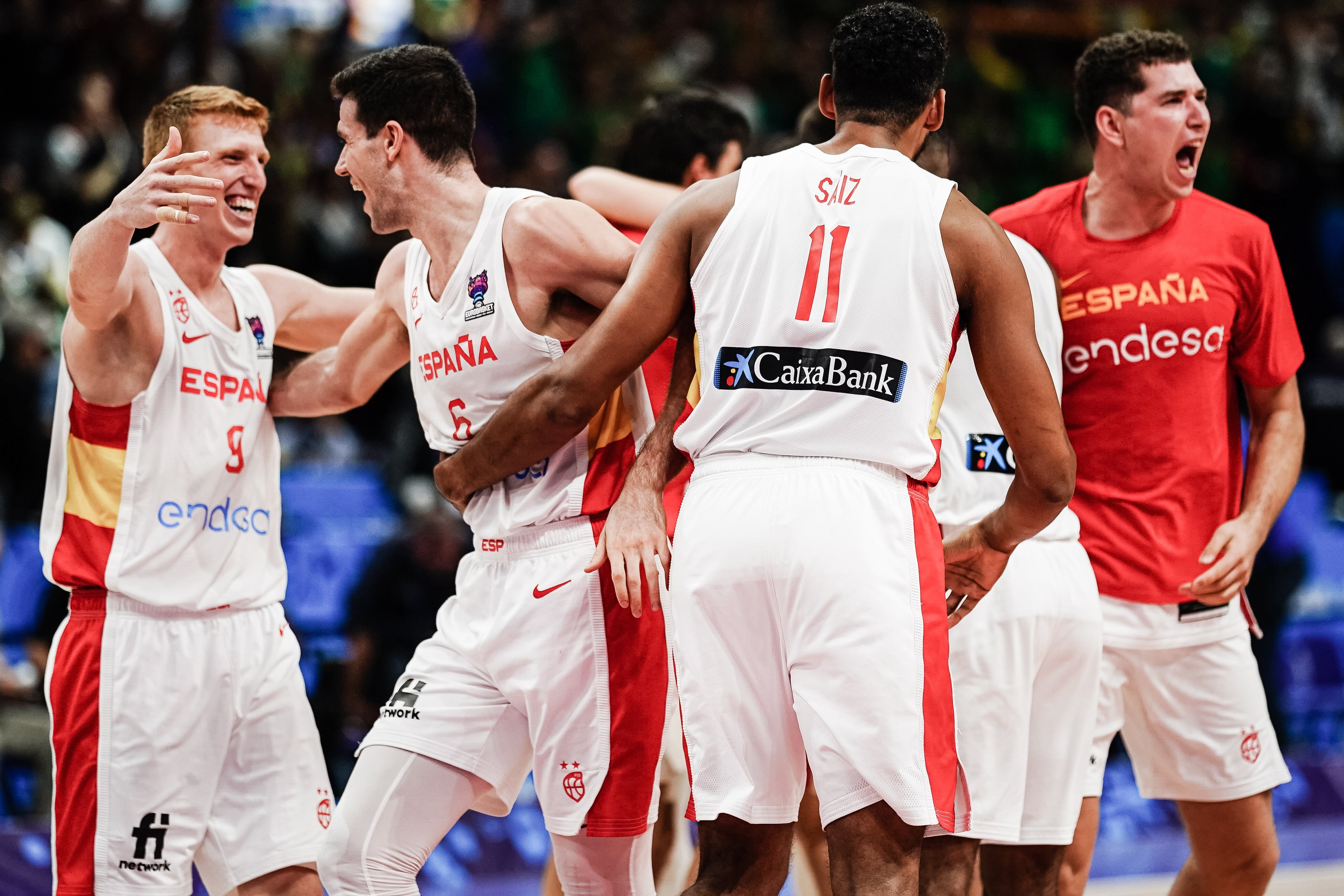 España celebra el pase a las semifinales del Eurobasket contra Alemania EFE/EPA/CLEMENS BILAN