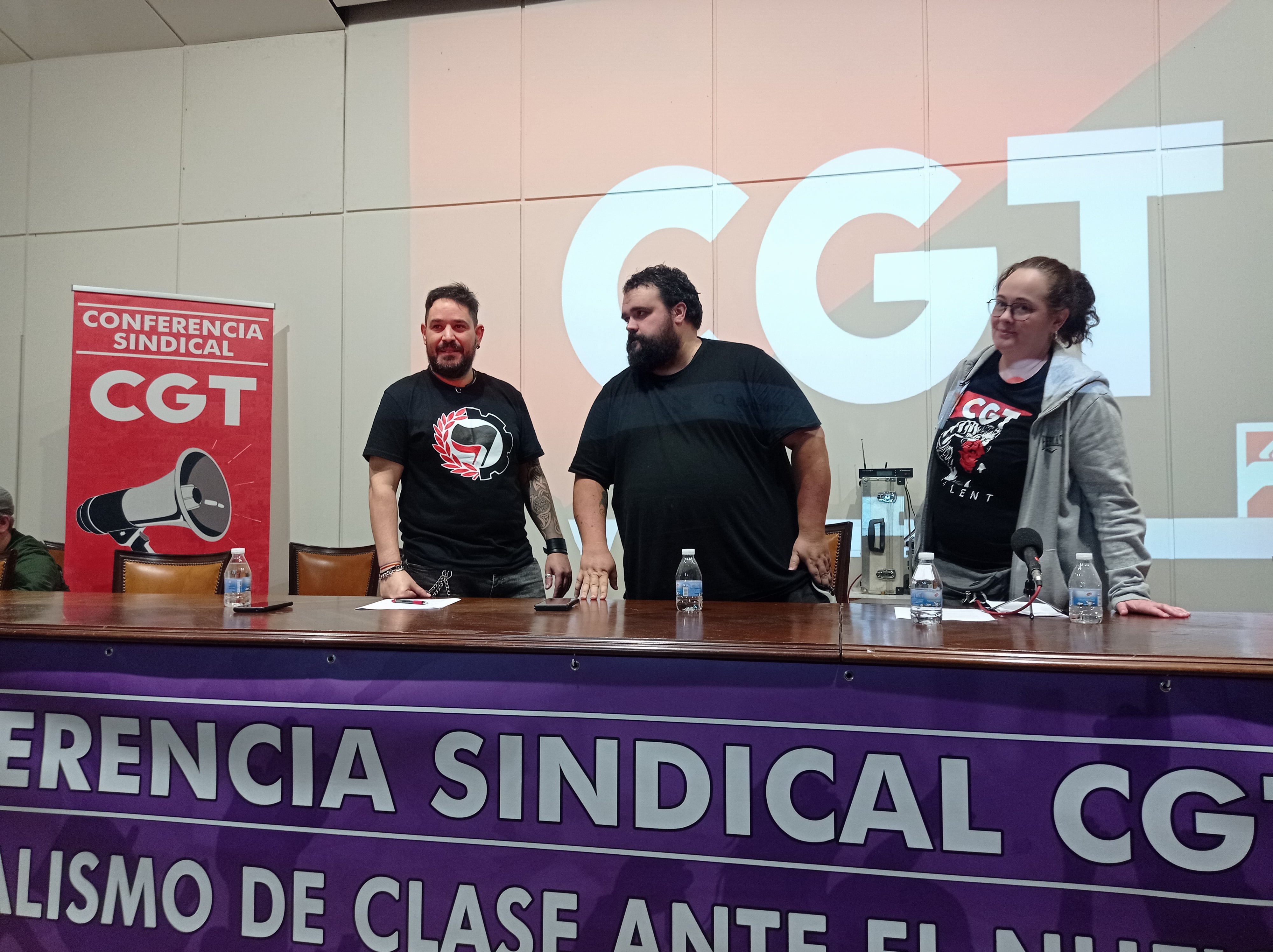 Richard Vilda, Miguel Fadrique y Maribel Ramírez de CGT