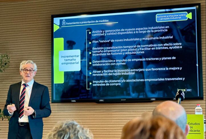 Francisco Llopis, director de estudios de INECA, durante la presentación