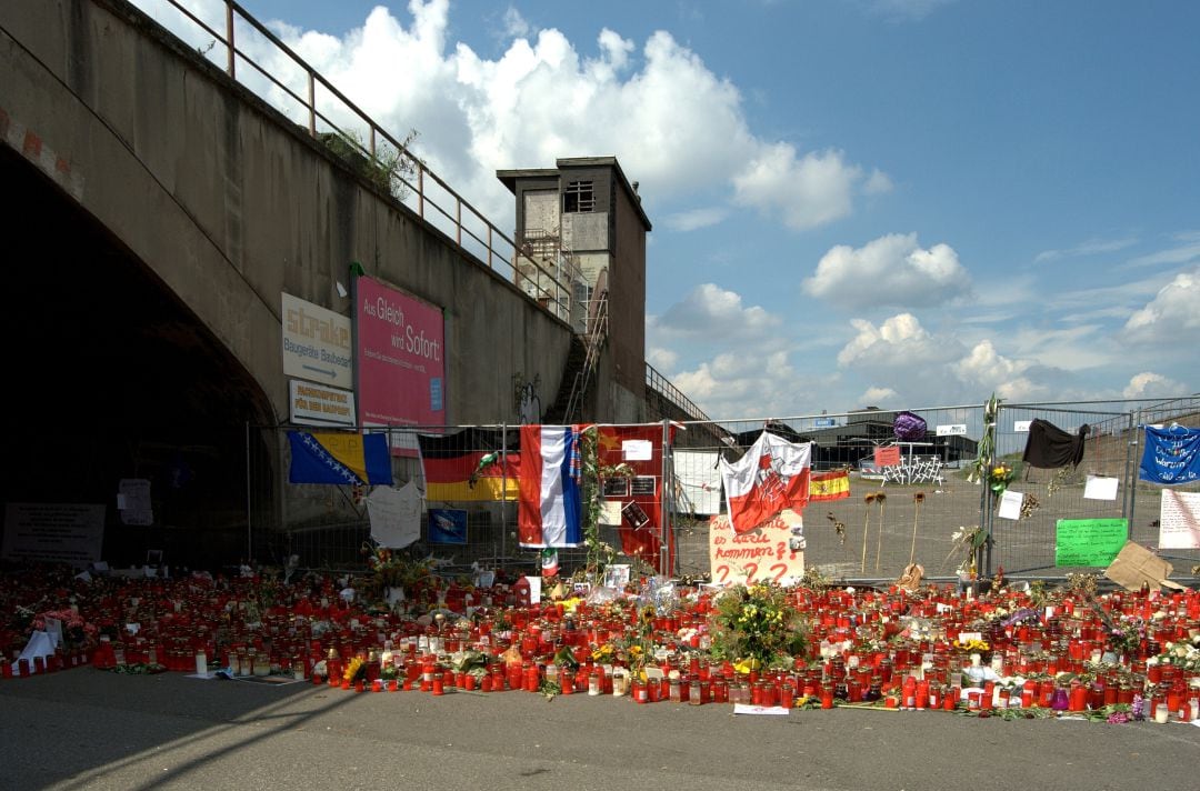 Homenaje a las victimas en Druisburgo, 2 de ellas eran españolas