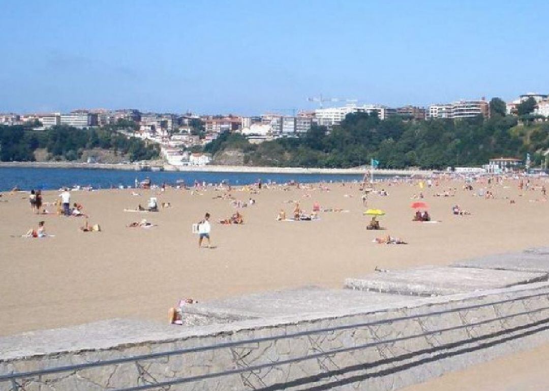 Playa de Ereaga.,en Getxo