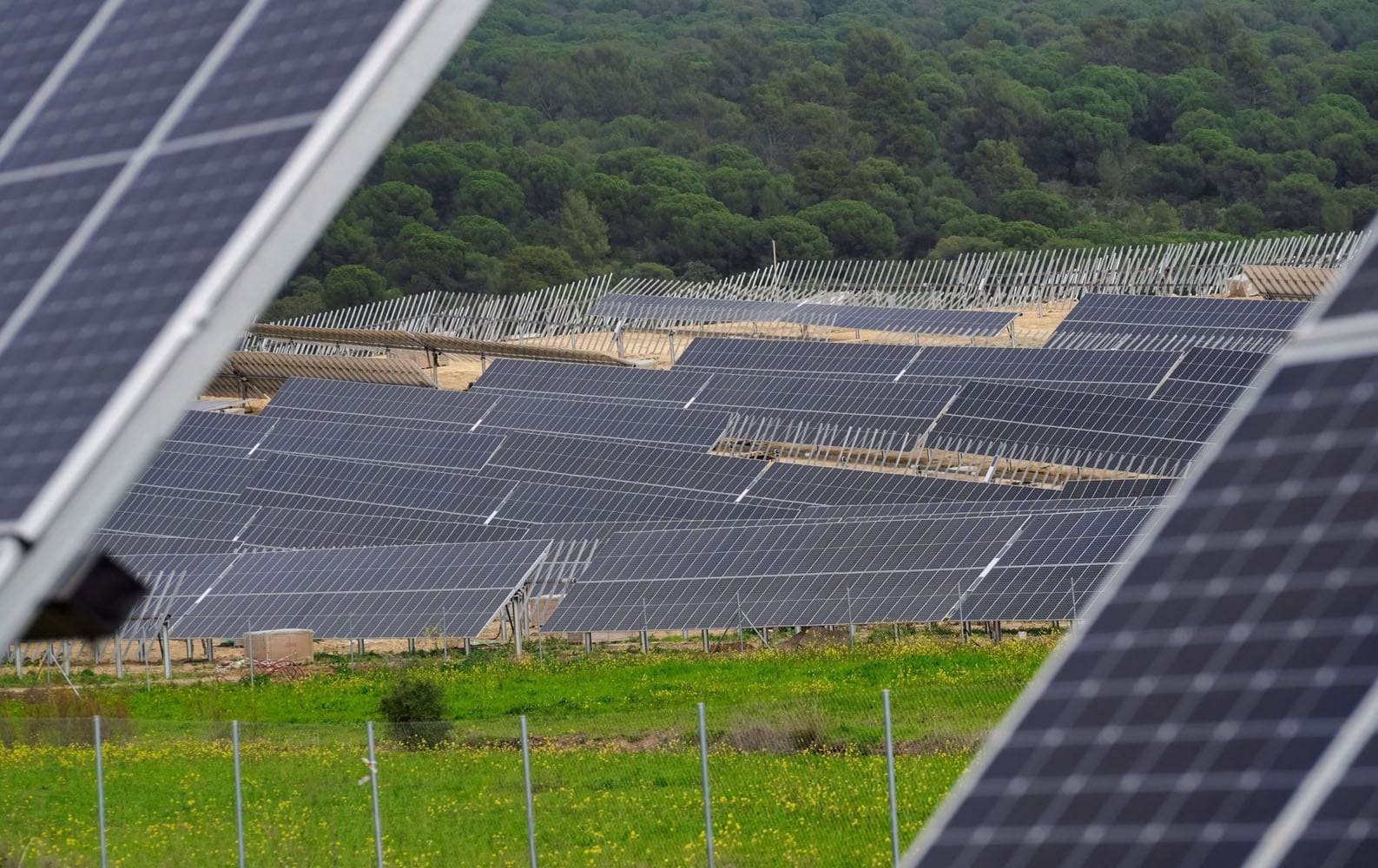 Parque de generación de energía fotovoltaica en una imagen de archivo.