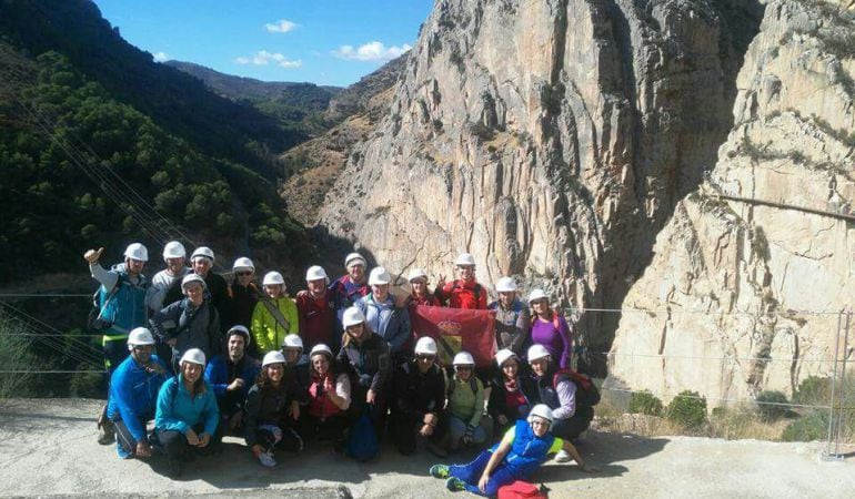 Grupo de algunos de los excursionistas