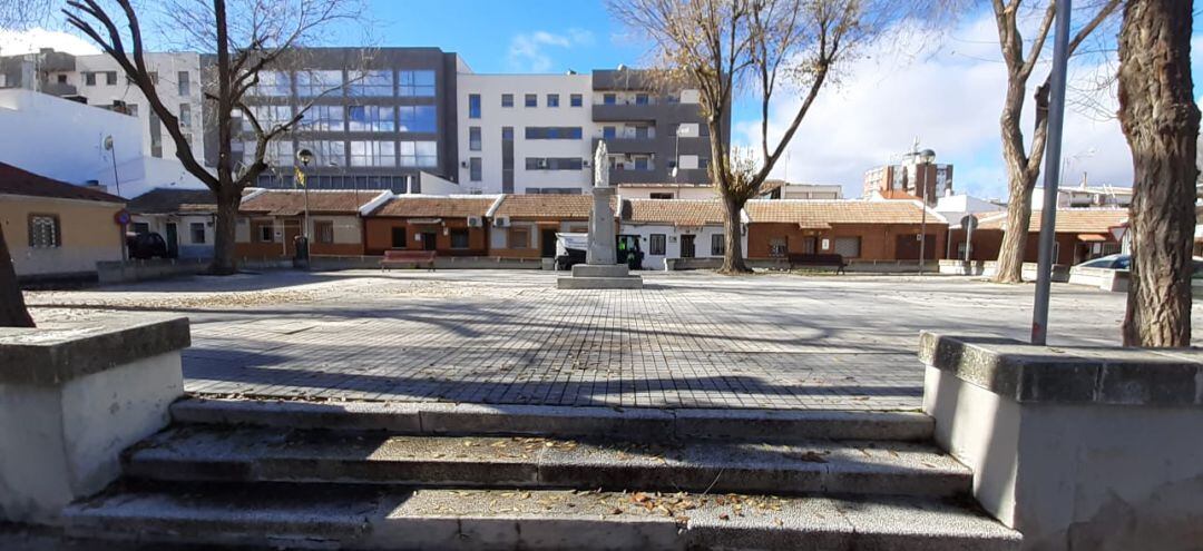 Plaza de la Pilarica que se va a rehabilitar en el barrio del Pilar