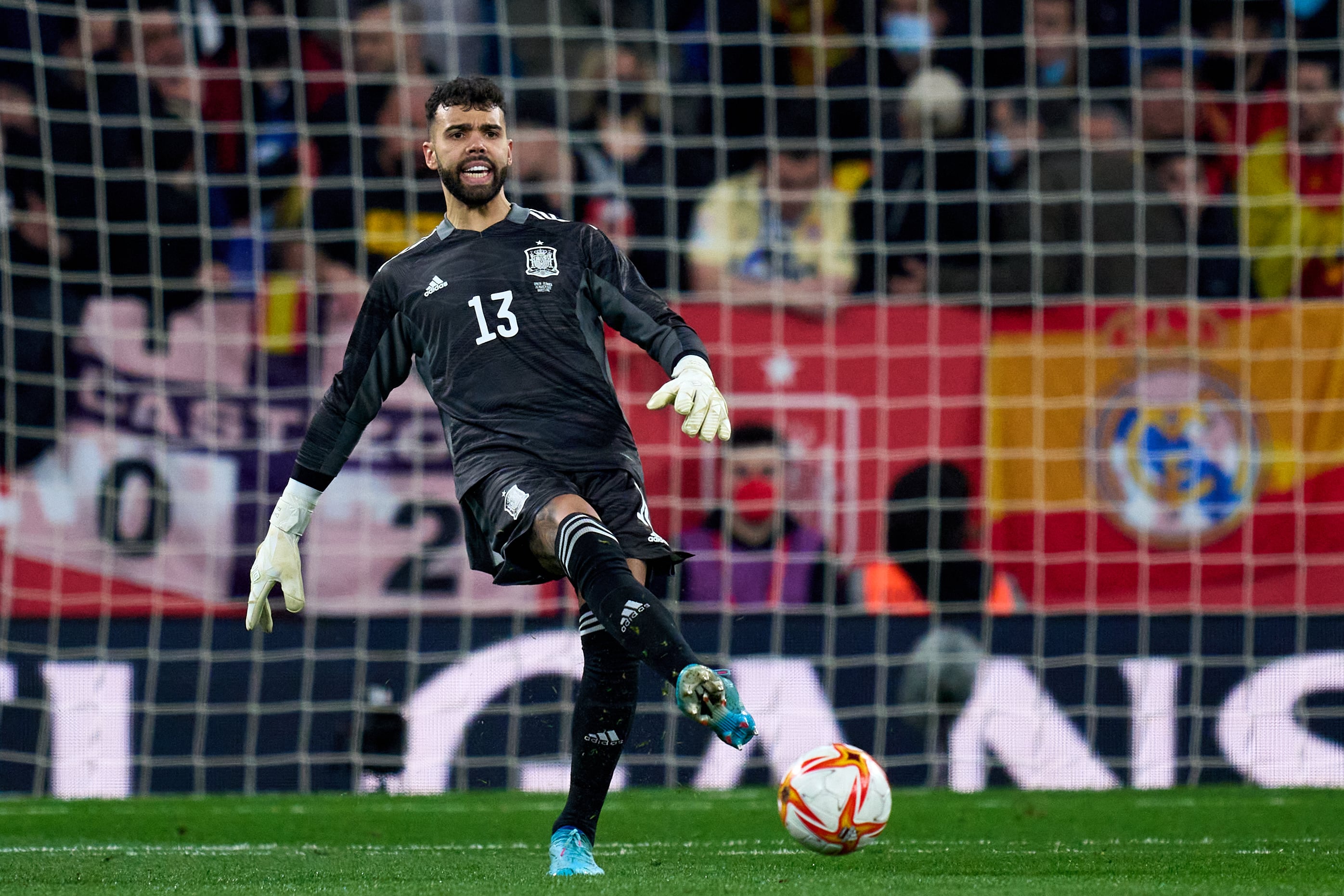 David Raya en su debut con España frente a Albania