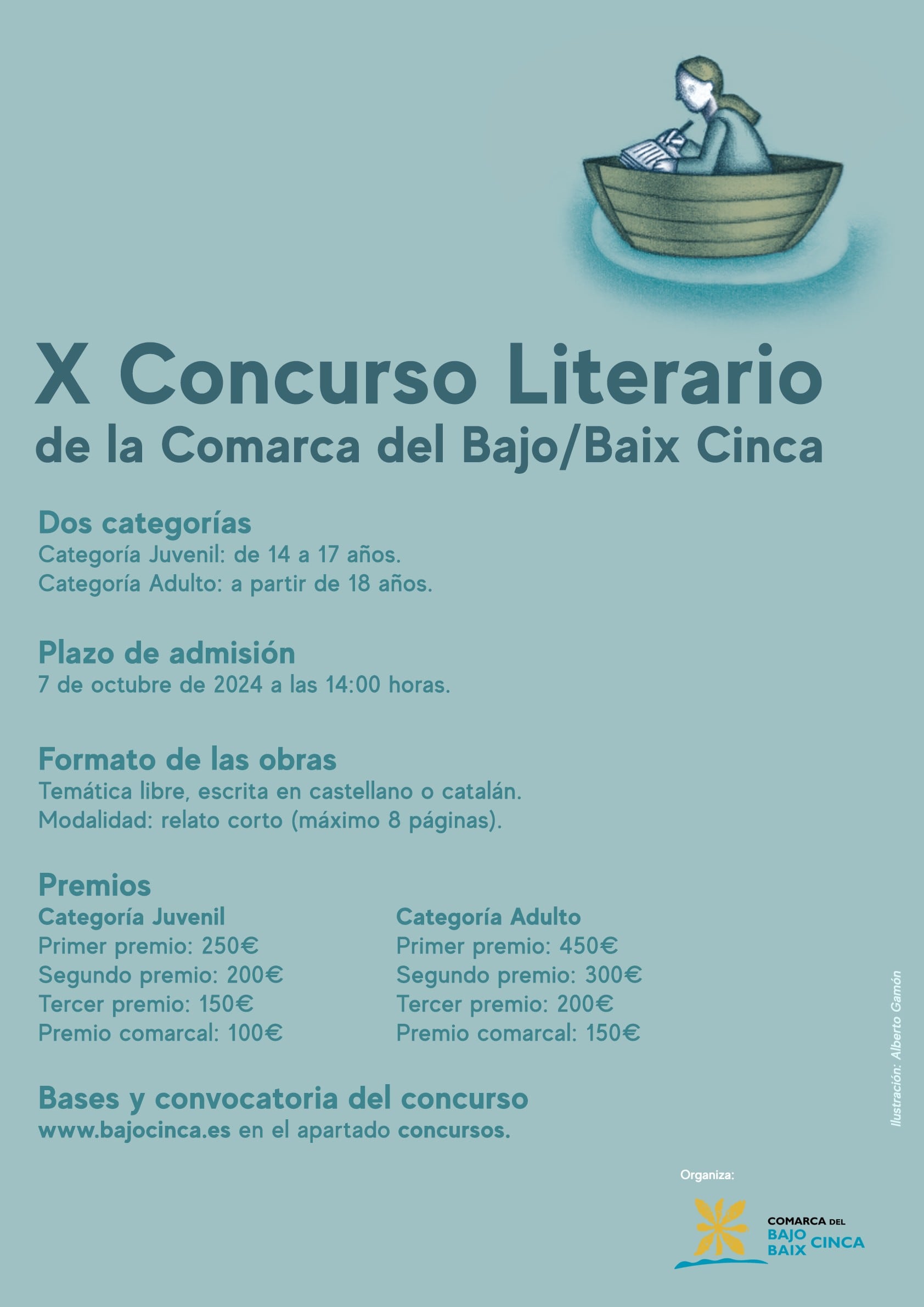 Convocatoria del X Concurso Literario de la Comarca del Bajo/Baix Cinca