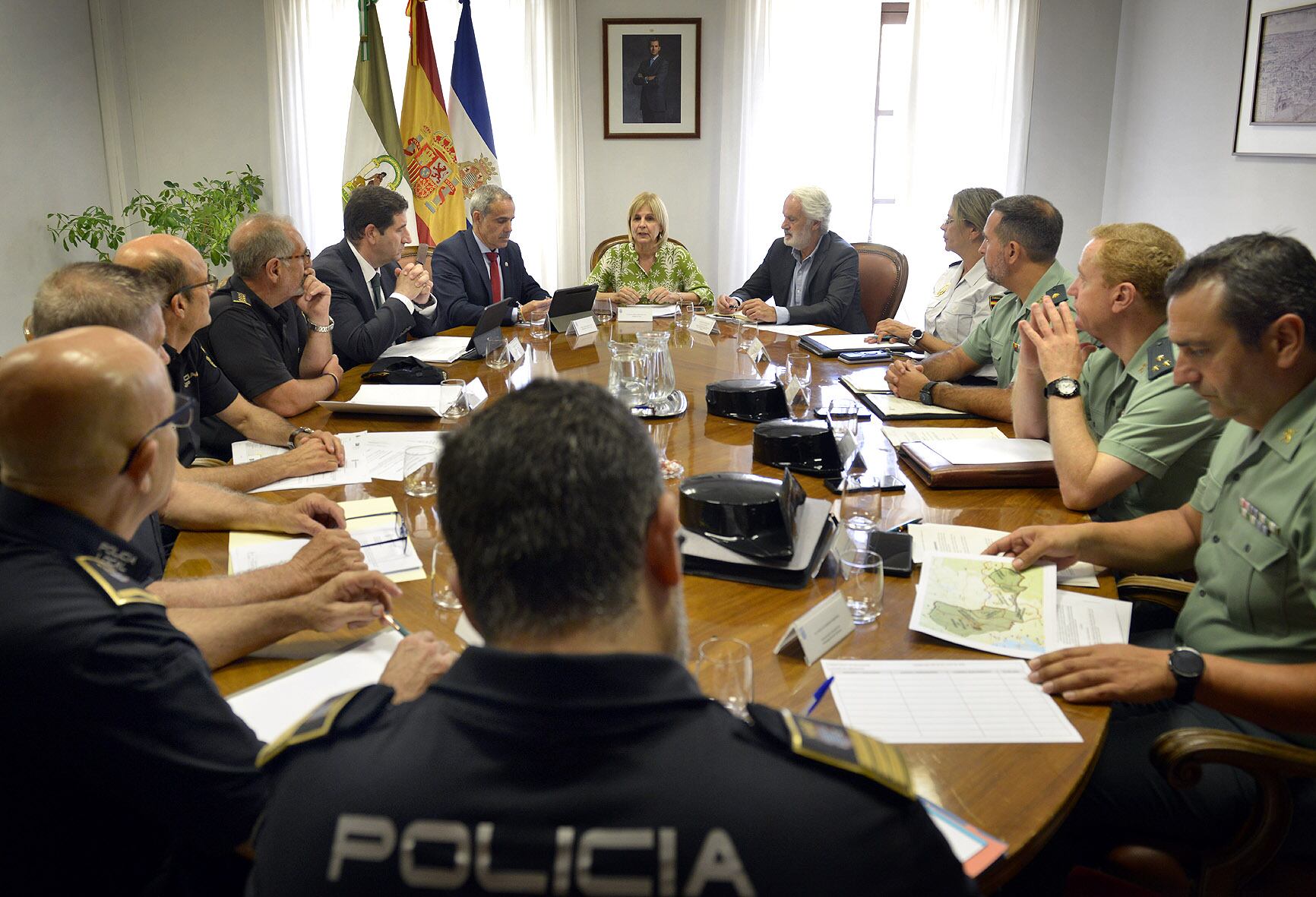 Reunión de la junta local de seguridad en el Ayuntamiento de Jerez