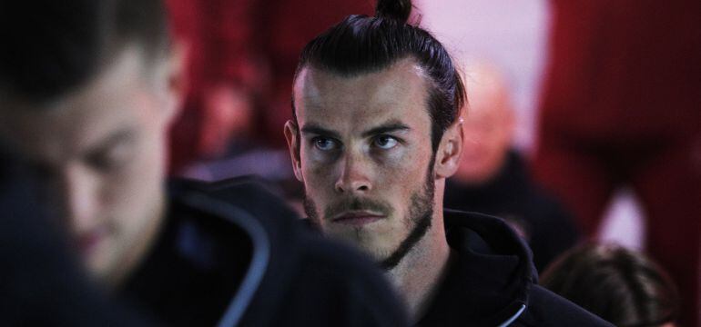 Bale, en el túnel de vestuarios del Allianz Arena