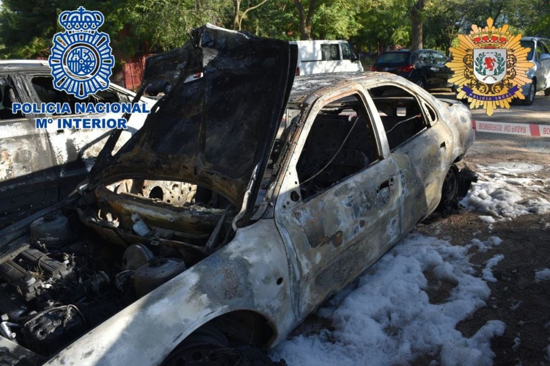 Policía Nacional detiene a un hombre acusado de incendiar 15 coches en Coslada.