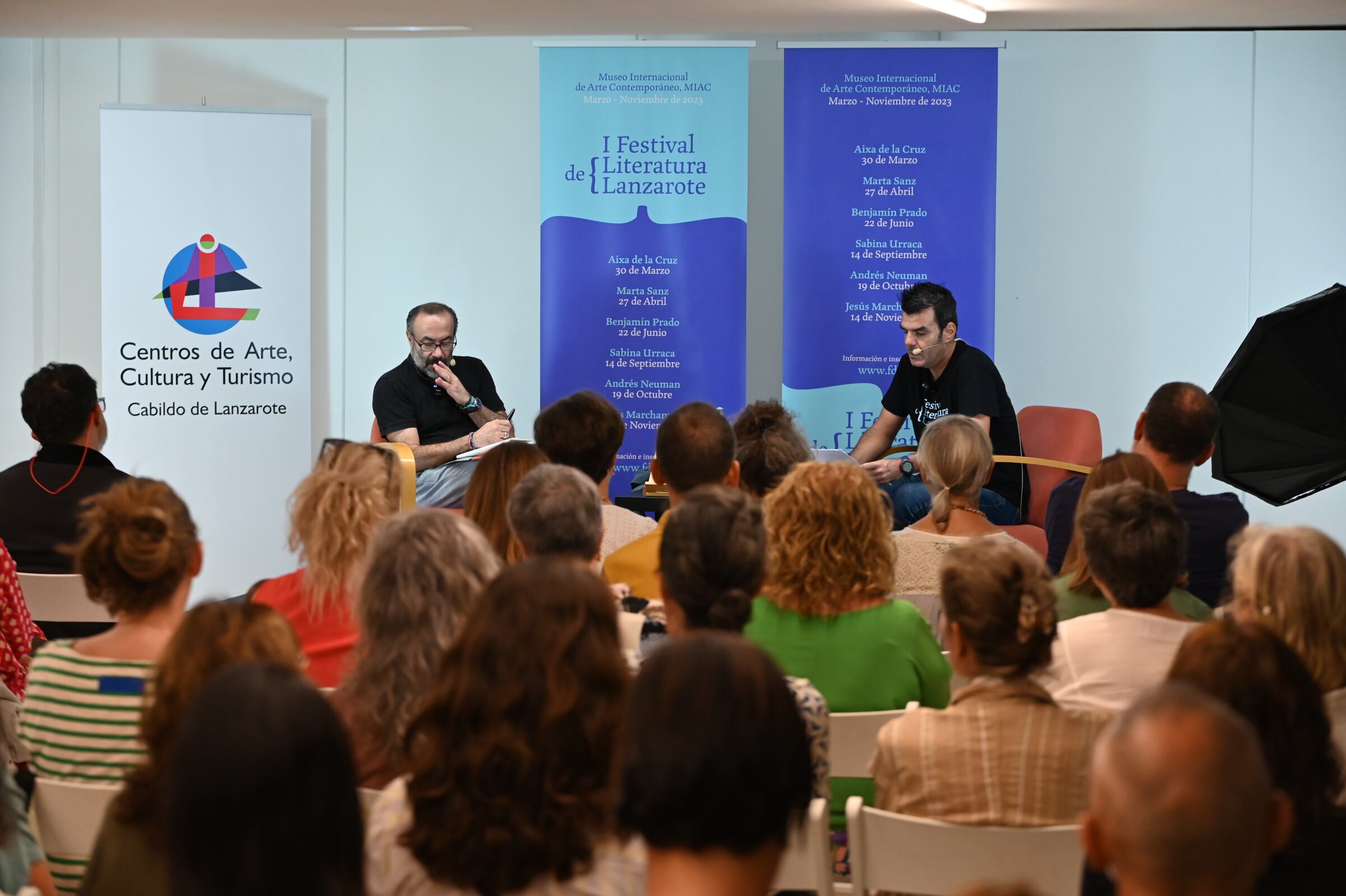 Jesús Marchamalo durante su conferencia en Lanzarote.