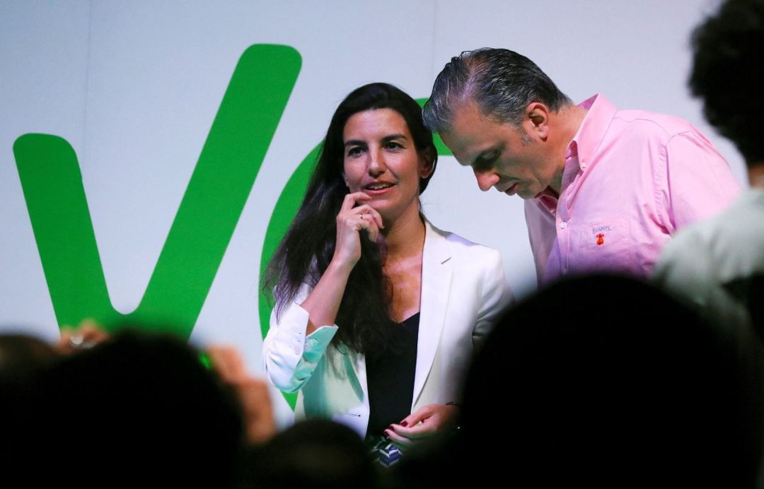 Los candidatos de Vox a la Comunidad de Madrid, Rocío Monasterio, y a la alcaldía madrileña, Javier Ortega Smith