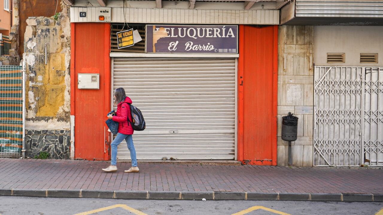 Foto de un comercio quebrado en Cartagena