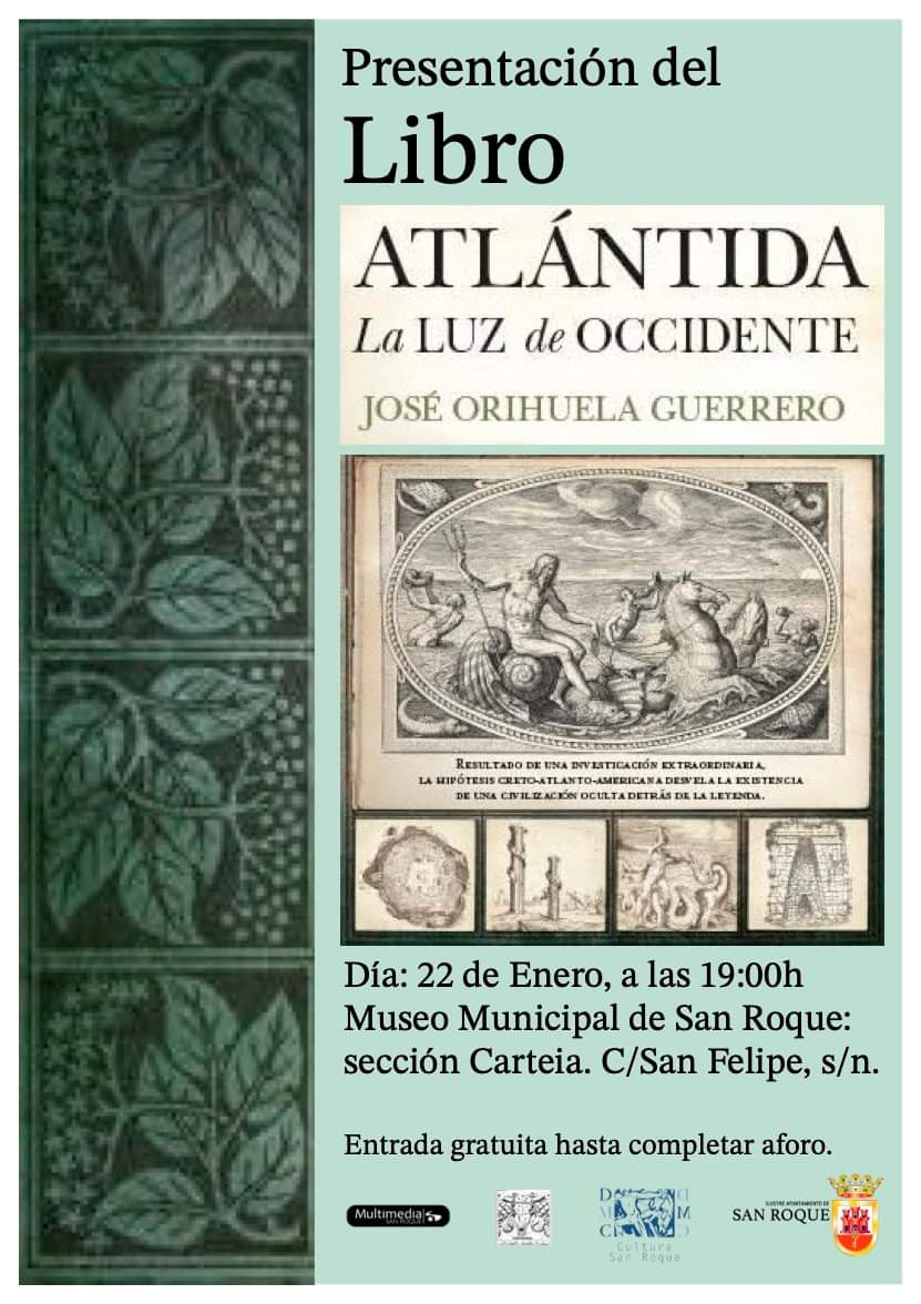 Invitación a la presentación en San Roque del libro &quot;Atlántida, la luz de Occidente&quot;