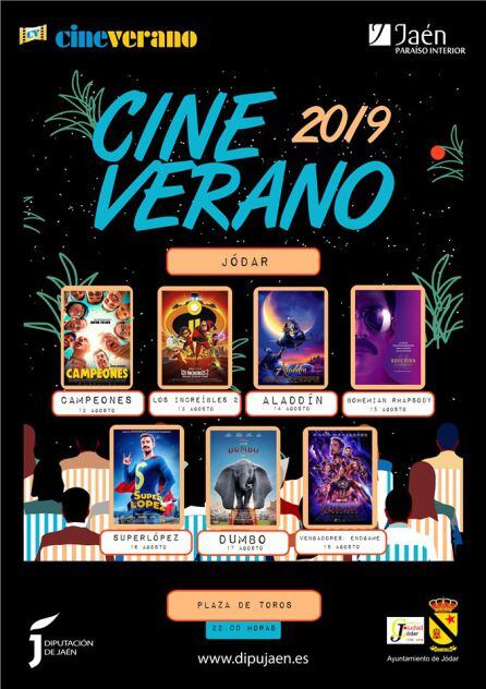 Cartel anunciador del ciclo Cine de Verano 2019