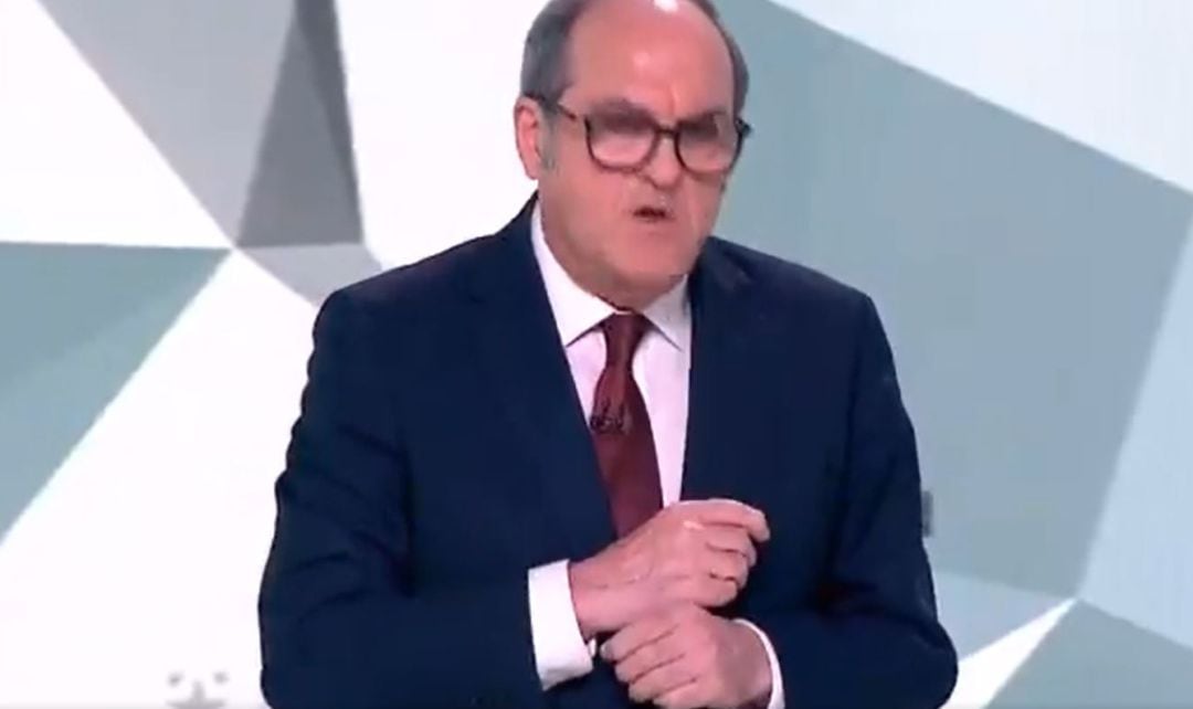 Ángel Gabilondo, durante el debate de Telemadrid