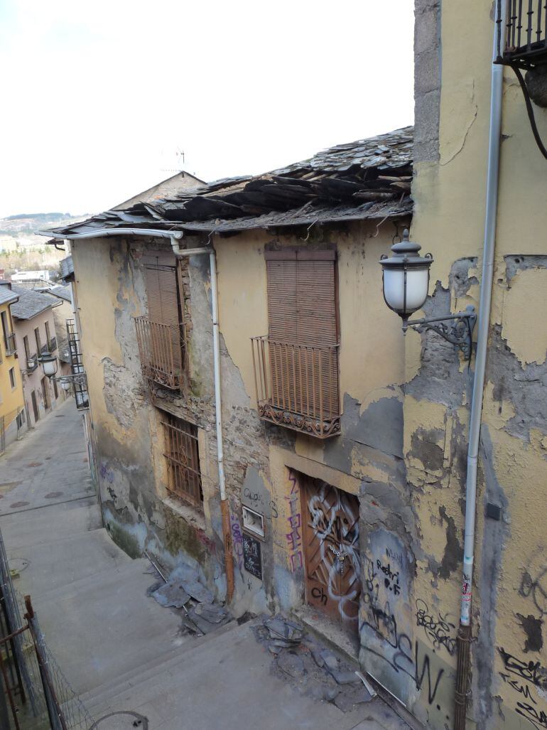 Situación del inmueble en riesgo de la calle del Rañadero