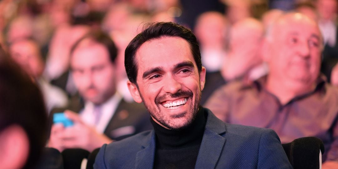 Alberto Contador, durante un acto oficial