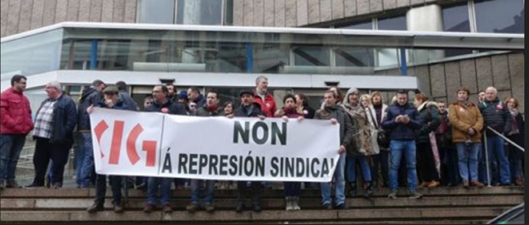 Movilización contra la represión sindical. Foto de archivo