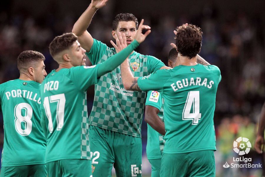 Celebración del gol de Ramazani en el minuto 59 de partido.