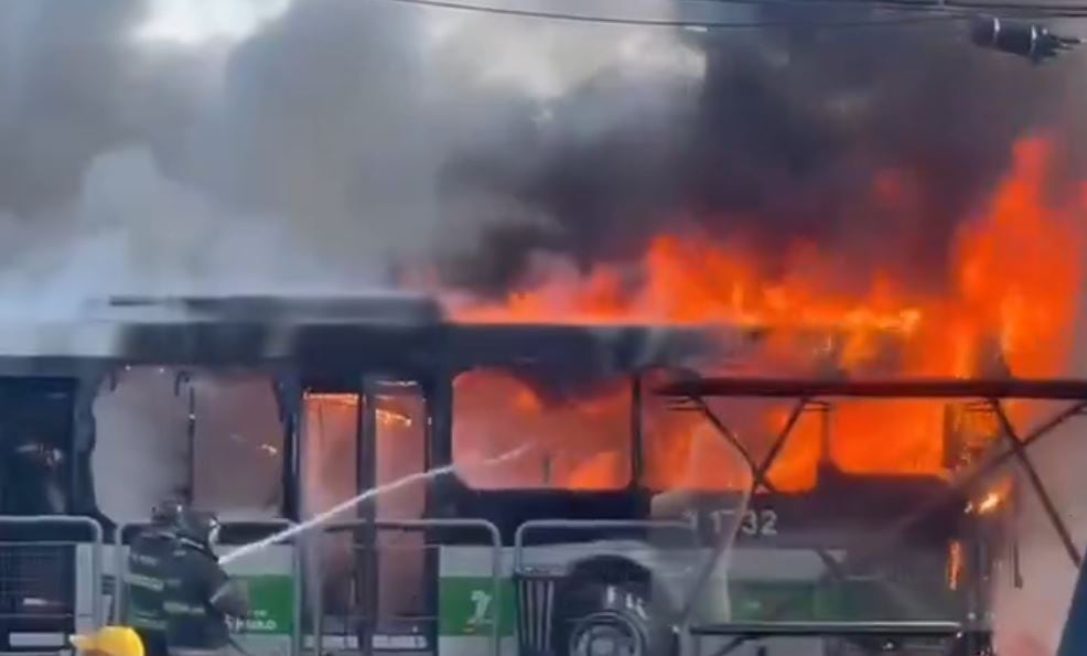 Una avioneta ha caído sobre un autobús en una ajetreada avenida de São Paulo