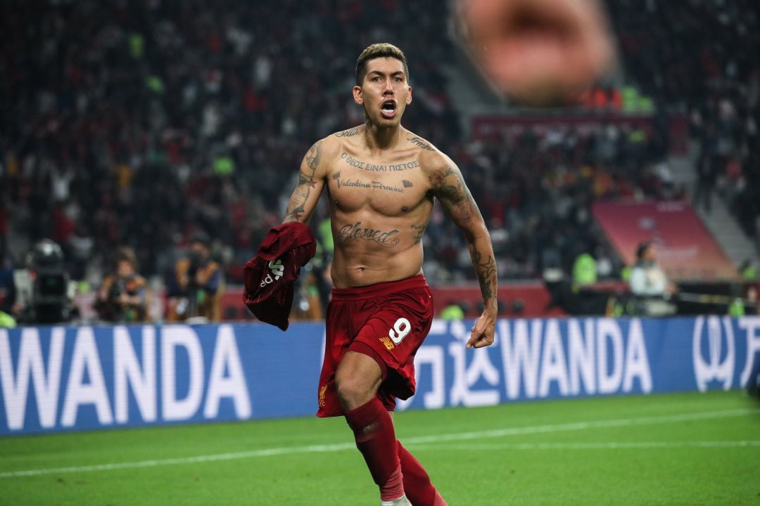 Firmino celebra el gol de la victoria ante el Flamengo