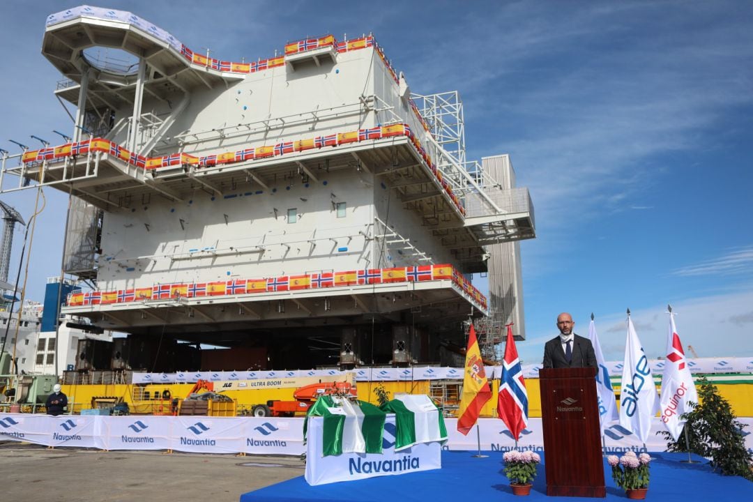 Entrega del módulo HVDC del proyecto Johan Sverdrup Fase 2, para Aibel y Equinor en Navantia Puerto Real