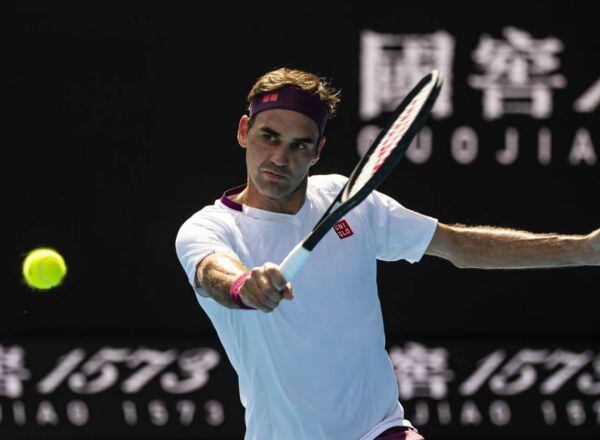 Roger Federer, en su partido ante el estadounidense Tennys Sandgren