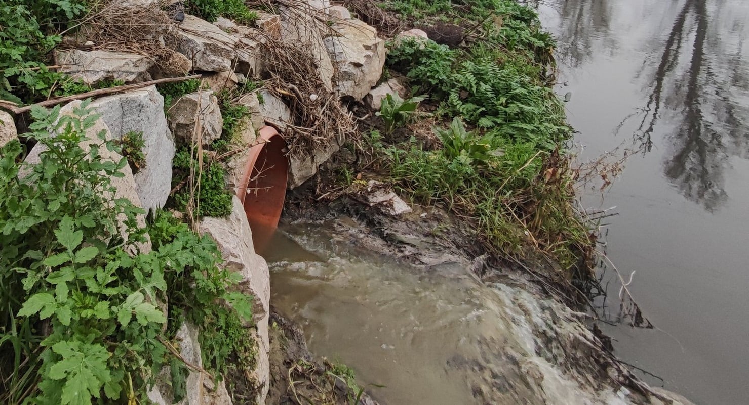 Estado actual de los vertidos al Manzanares a la altura de Perales del Río, en Getafe