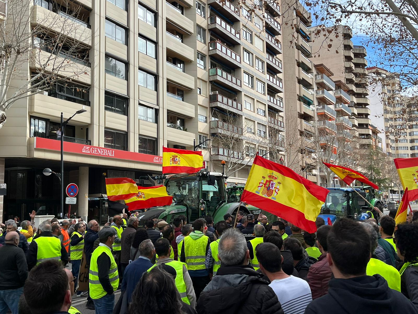 Imagen de tractores en la Subdelegación del Gobierno