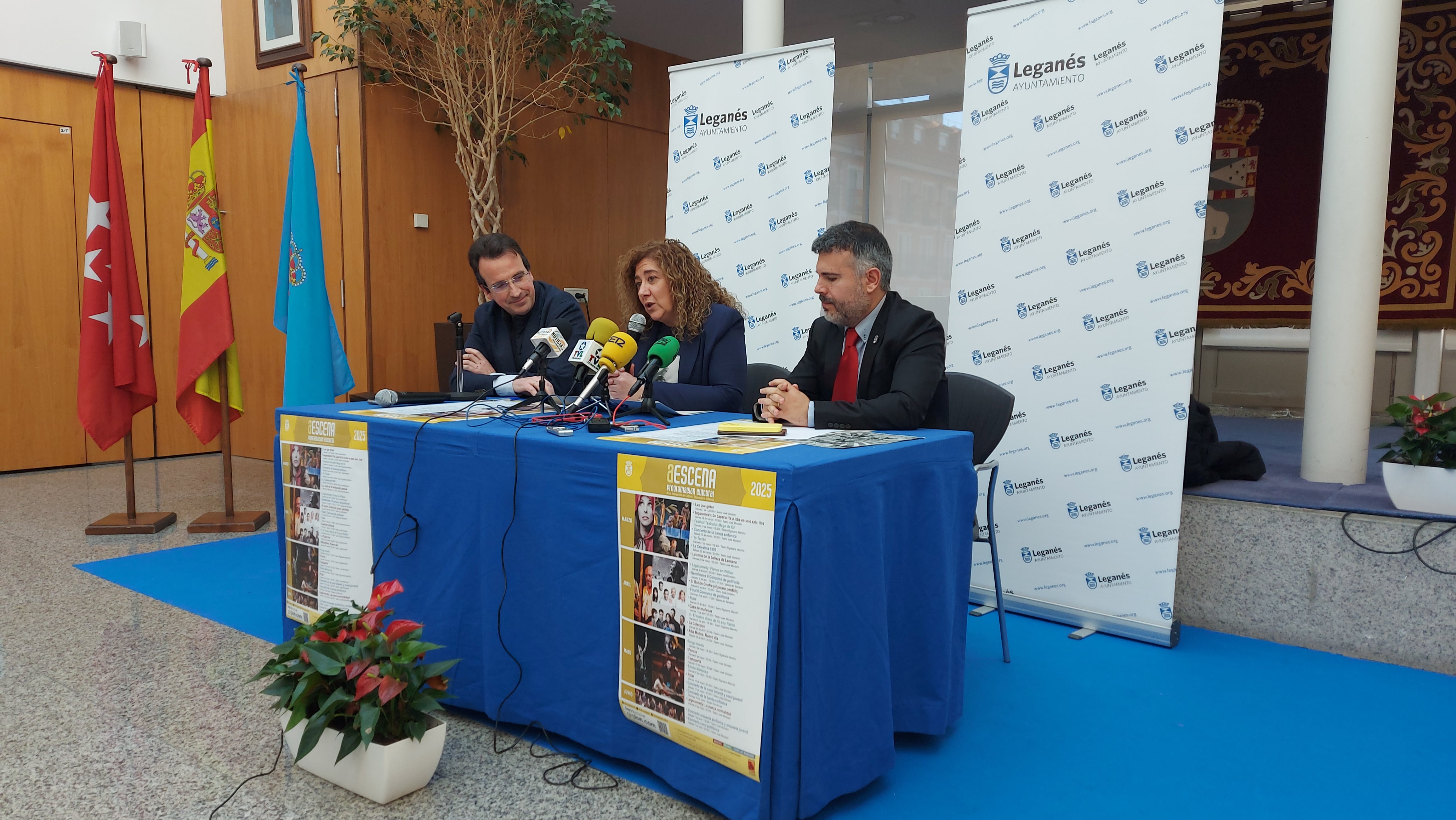 La presentación del programa cultural en el Ayuntamiento de Leganés