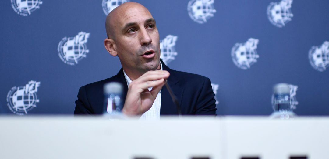 Luis Rubiales, durante una comparecencia de prensa