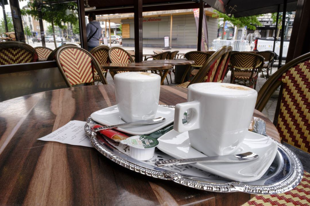 Una terraza, en Bruselas.