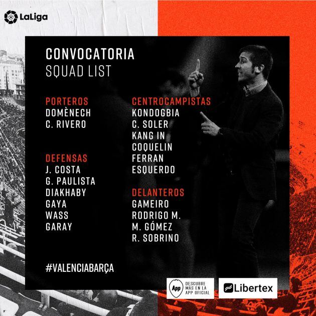 Convocatoria del Valencia