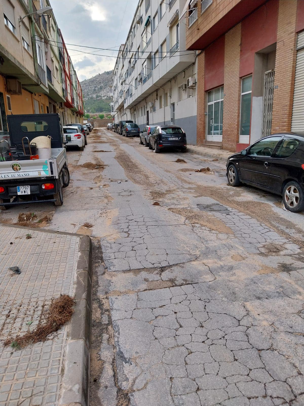 Trabajos de limpieza tras la lluvia en Villena