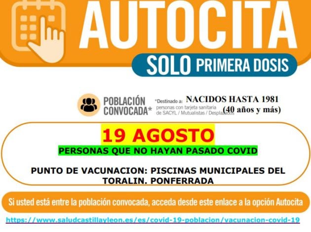 Convocatoria vacunación autocita