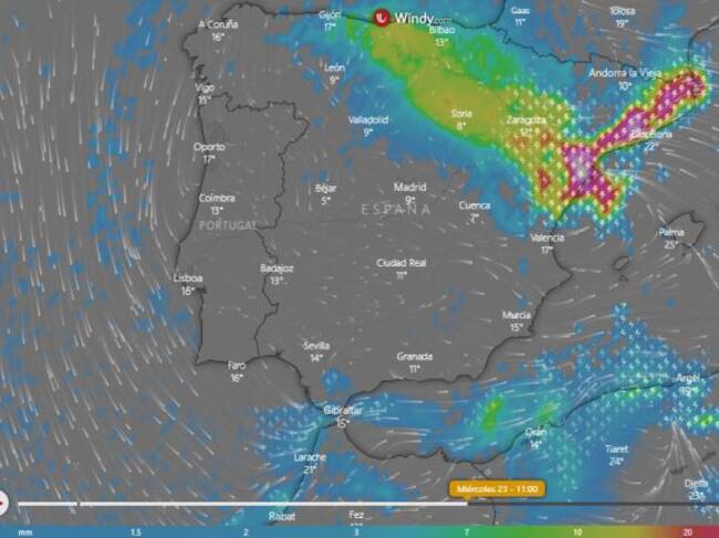 El tiempo para el miércoles 30 de octubre.