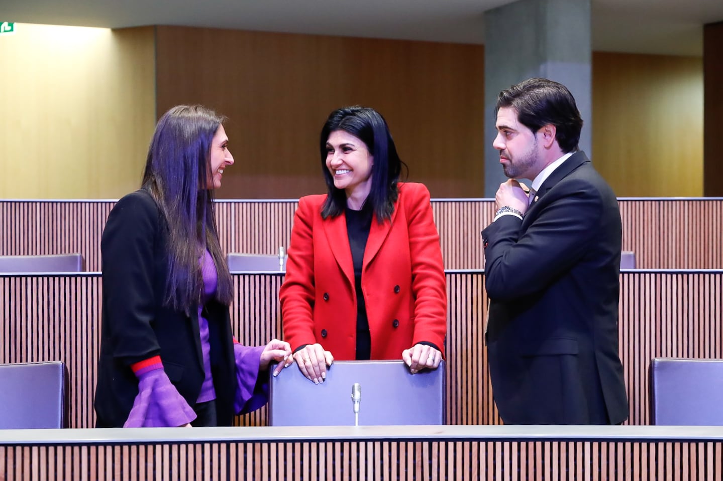 Els consellers d&#039;Andorra Endavant, Carine Montaner, Noemí Amador i Marc Monteagudo