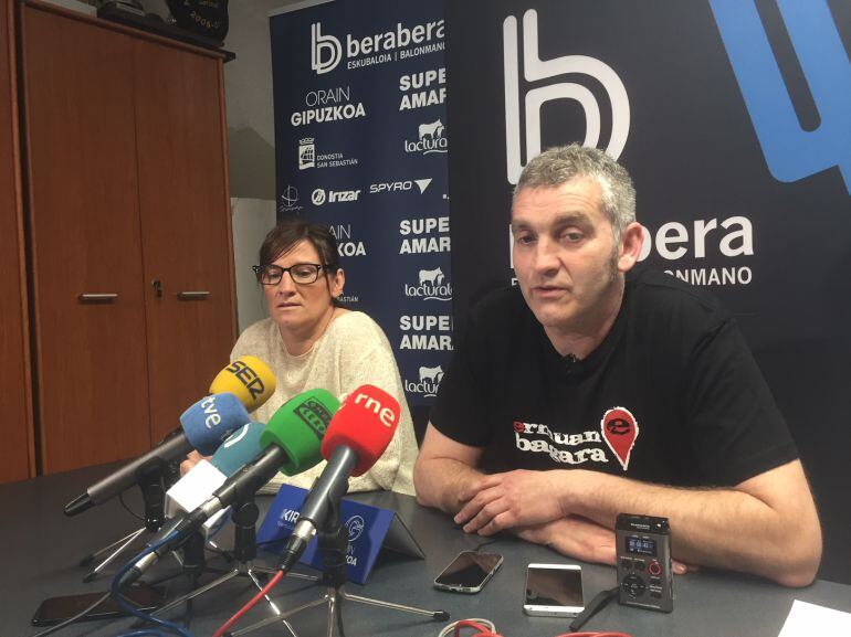 Imanol Álvarez en su presentación como nuevo entrenador del Super AMARA Bera Bera. 