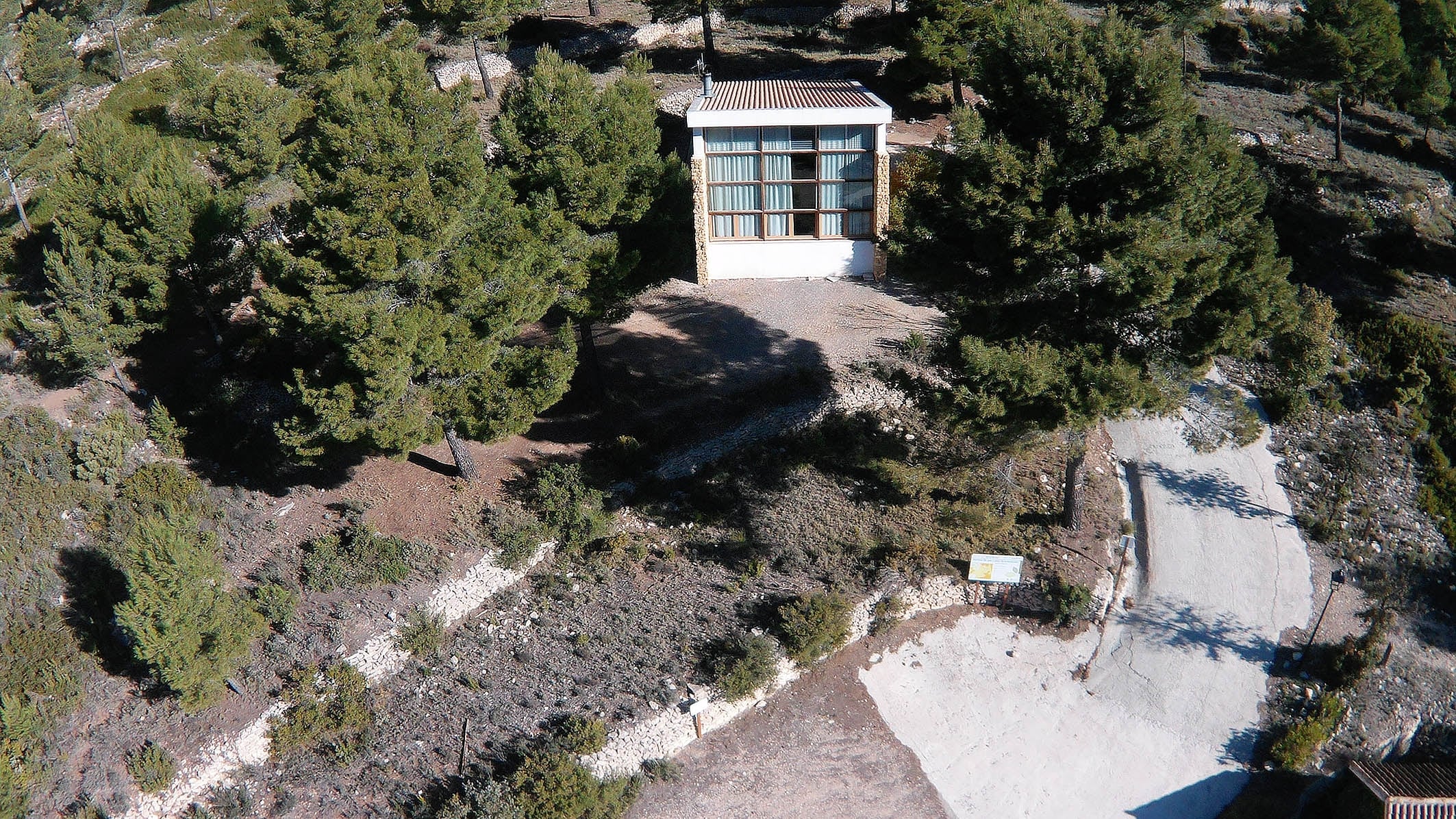 Vista aérea del antiguo hotel de Xorret de Catí