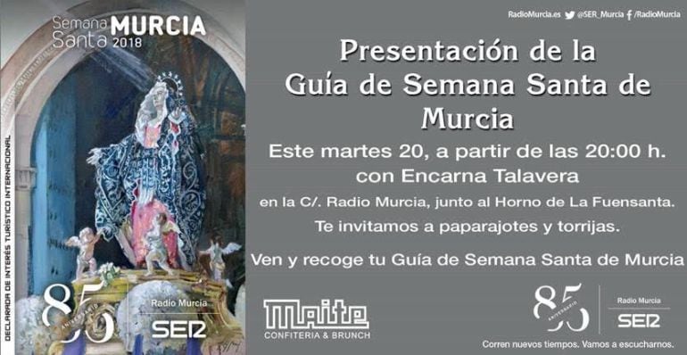 Presentación de la Guía de Semana Santa de Radio Murcia Cadena SER, esta tarde desde las 20 horas.