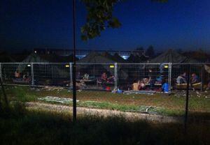 Los migrantes que esperan llegar a Alemania.