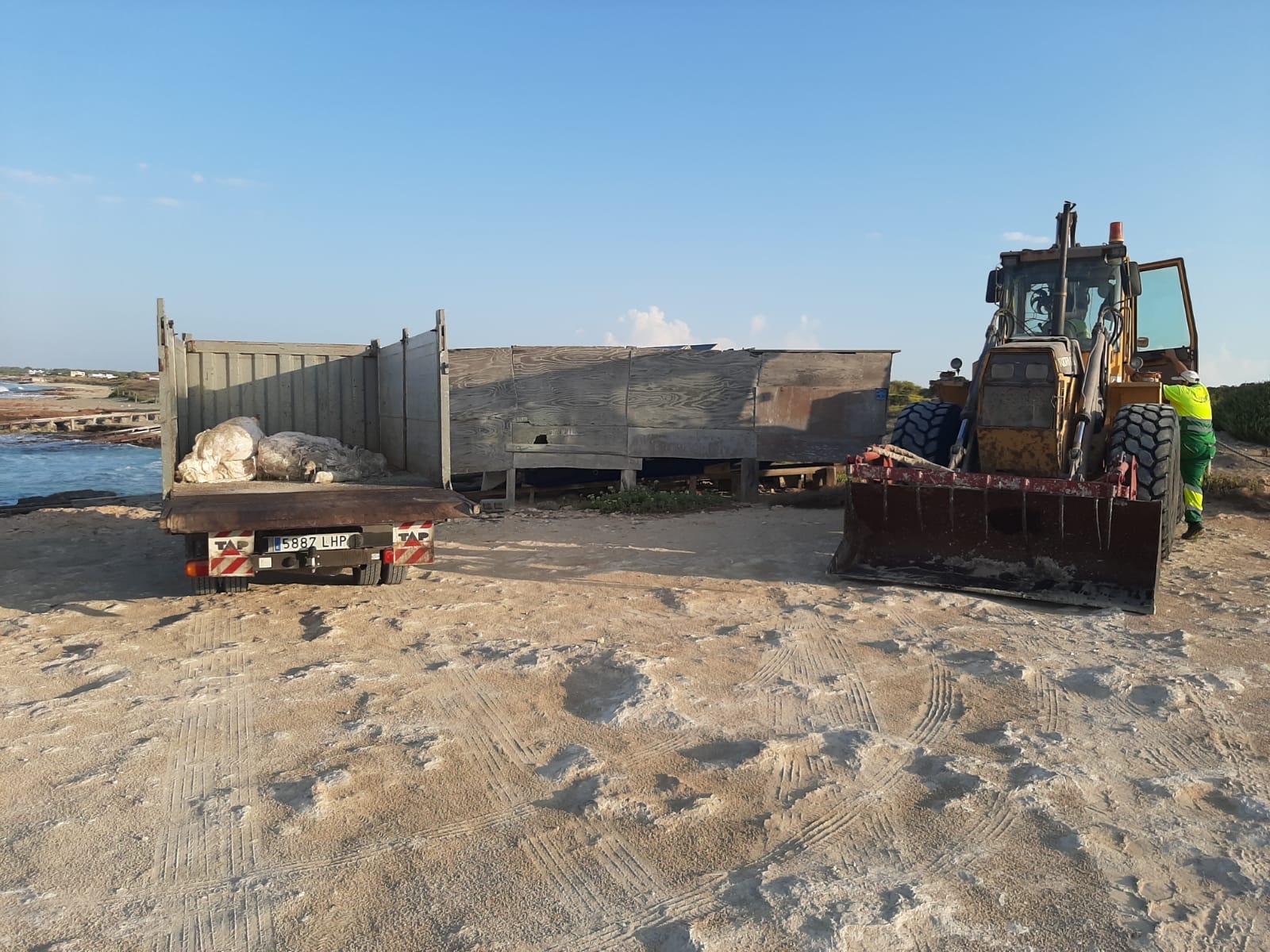 Imagen del Consell de Formentera de la retirada del animal