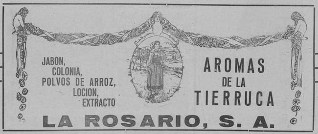 Anuncio en prensa del jabón 'Aromas de la tierruca'
