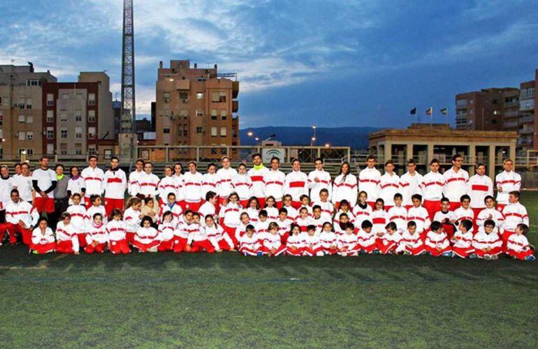 La Escuela Deportiva Municipal de Almería al completo.