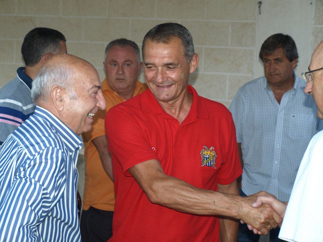 Juan Casuco y Luis Guillén en el Águilas-Almería celebrado en 2014.