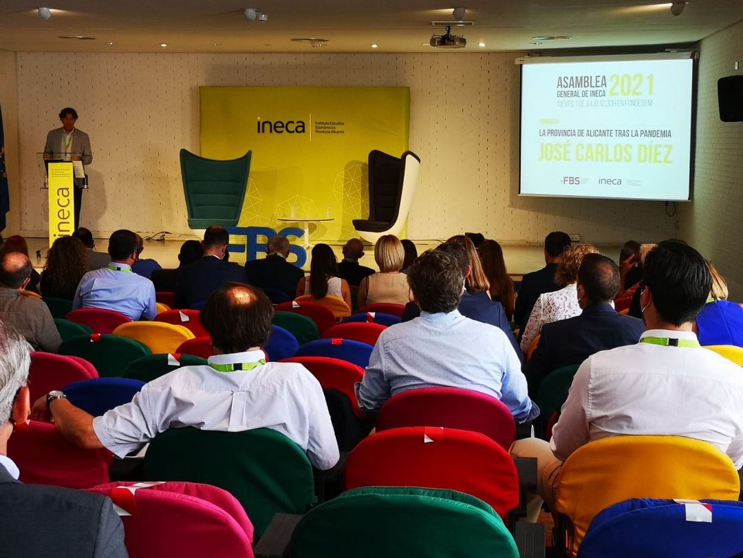 Rafel Ballester, durante su intervención