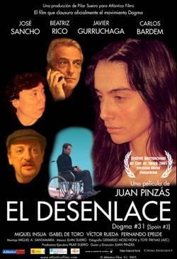 Cartel de El desenlace, de Juan Pinzás. La última película oficial del movimiento Dogma 95.