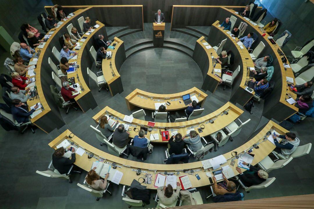 Vista del pleno de las Juntas Generales de Gipuzkoa. 