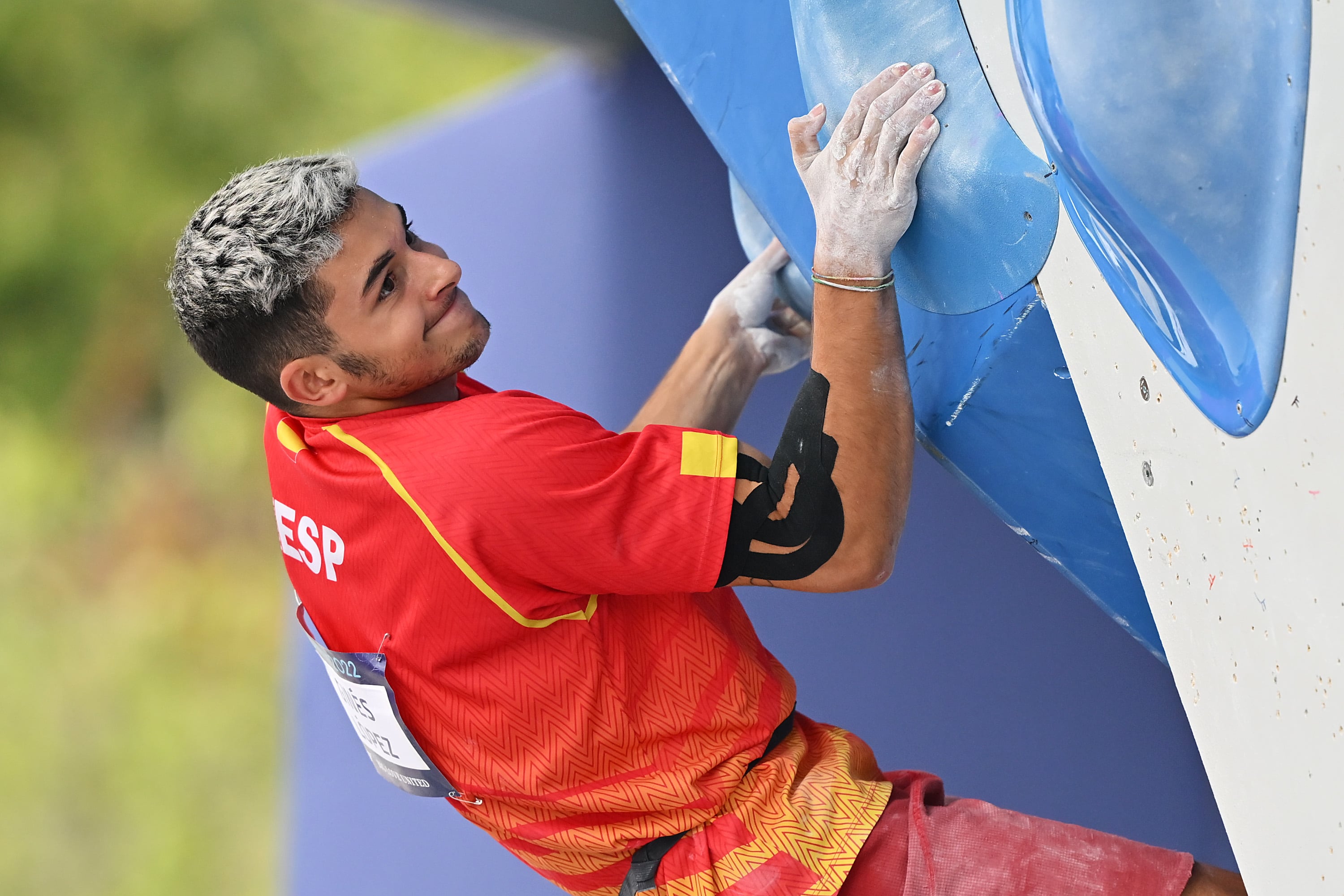 Alberto Ginés, en el Europeo de Escalada de Múnich. (Sebastian Widmann/Getty Images)