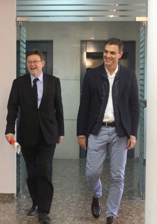 Pedro Sánchez con Ximo Puig